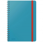 Kaustik spiraalk&ouml;ites B5 ruuduline plastkaaned sinine LEITZ Cosy 80 lehte