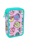 Double decker school pencil case with equipment Coolpack Jumper 2 Happy donuts