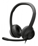 Logitech H390 Wired Headset, USB-C, Black