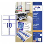 Visiitkaart AVERY ZWECKFORM 85x54mm 185g mikroperf.-ga 25 lehte matt valge