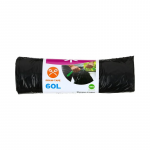 Pr&uuml;gikott n&ouml;&ouml;ridega 60L (600x800mm) LDPE 35mic 10tk must MCLEAN