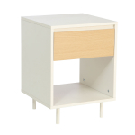 &Ouml;&ouml;kapp / abilaud HERTA 40x40xH54cm, valge/hele puit