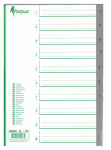 Registri vahelehed A4 1-10 hall plast FORPUS
