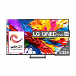 LG QNED93 evo AI, 65'', 4K UHD, QLED, Mini LED, must - Teler