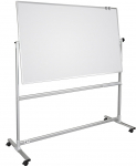 Valge tahvel ratastel 2000x1200mm kahepoolne &uuml;mber telje p&ouml;&ouml;rlev lakitud pind 2x3