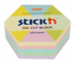 M&auml;rkmekuup 67x67mm StickN Hexagon pastelne 250 lehte
