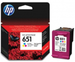HP 651 Tri-Colour (C2P11AE) Ink Cartridge, CMY