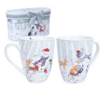 Kruusid MIA SNOW 2tk H10,5cm 340ml, kinkekarbis
