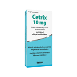 CETRIX 10 MG &Otilde;HUKE POL&Uuml;MEERKATTEGA TBL 10MG N10
