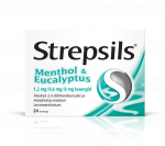 STREPSILS MENTHOL & EUCALYPTUS LOSENG 0.6MG+1.2MG+8MG N24
