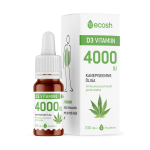 ECOSH D3 VITAMIIN D TILGAD 4000IU/TILGAS KANEPI&Otilde;LIGA 10ML