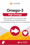 LIVSANE OMEGA-3 KALA&Otilde;LI KAPSLID 1000MG TUGEVATOIMELINE N60