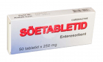 FARMAKOM S&Ouml;ETABLETID (CARBO ACTIVATUS) 250MG N50