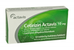 CETIRIZIN ACTAVIS &Otilde;HUKE POL&Uuml;MEERKATTEGA TBL 10MG N10