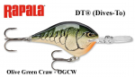 Rapala DT(Dives-To) vobler DT16OGCW Olive Green Crawdad 7 cm
