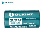 Olight RCR 123A 3,7V 650mAh aku MLP l&auml;hetus 9 p&auml;eva jooksul