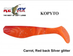 Relax Kummist kala Kopyto S171 Carrot, Red back Silver glitter 6.3 cm