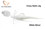 Kalas&ouml;&ouml;t Savage Gear Crazy Swim Jig White Silver 12.5 cm