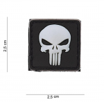 3D PVC embleem "Punisher White" .