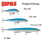 S&ouml;&ouml;t Rapala Original Floating B - Blue 9 cm
