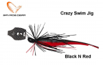 Kalas&ouml;&ouml;t Savage Gear Crazy Swim Jig 20 g Black N Red 12.5 cm
