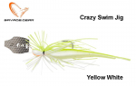 Kalas&ouml;&ouml;t Savage Gear Crazy Swim Jig 20 g Yellow White 12.5 cm