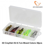 Savage Gear 3D Crayfish (v&auml;hi) komplekt 6,7cm segav&auml;rvid 30tk 6.7 cm