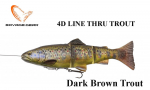 SAVAGE GEAR 4D Line Thru Trout Slow Sink Dark Brown Trout 15 cm