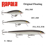 S&ouml;&ouml;t Rapala Original Floating S - Silver 3 cm