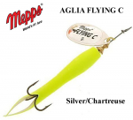 P&ouml;&ouml;rellant Mepps Aglia Flying C Silver/Chartreuse 25 g