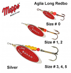 P&ouml;&ouml;rellant Mepps Aglia Long Redbo Silver 3 g