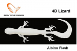 Pehme s&ouml;&ouml;t Savage Gear 4D Lizard sisalik Albino Flash 10 cm