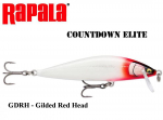 Lant Rapala CountDown Elite GDRH - Gilded Red Head 7.5 cm