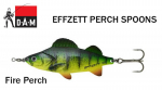 Plekklandid DAM Effzett Perch Spoon Fire Perch 17 g