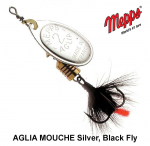 P&ouml;&ouml;rellant Mepps AGLIA MOUCHE Silver, Black Fly 3.5 g