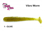 Kummikala Crazy Fish Vibro Worm Olive 10 cm