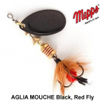 P&ouml;&ouml;rellant Mepps AGLIA MOUCHE Black, Red Fly 2.5 g