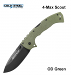 Cold Steel 4-Max Scout AUS-10A kokkupandav nuga OD Green MLP l&auml;hetus 9 p&auml;eva jooksul