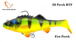 Pehme lant Savage Gear 3D Perch RTF Fire Perch 12.5 cm