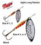 P&ouml;&ouml;rellant Mepps Aglia Long Rainbow Black 3 g