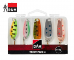 S&ouml;&ouml;dakomplekt DAM Trout Pack 4 forellile 5,0-8,0 g TLT l&auml;hetus 2-4 p&auml;eva jooksul