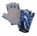 S&otilde;rmedeta kindad Savage Gear Marine Half Gloves Sea Blue M