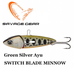 Savage gear Switch Blade Minnow Green Silver Ayu Plekklandid 5 g