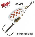 P&ouml;&ouml;rellant Mepps Comet Silver Red Dots 2 g