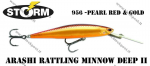 Vobler STORM Arashi Rattling Minnow Deep Pearl Red Gold 11 cm