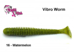 Kummikala Crazy Fish Vibro Worm Watermelon 5 cm