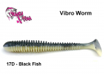 Kummikala Crazy Fish Vibro Worm Black Fish 10 cm