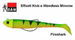 Pehme s&ouml;&ouml;t DAM Effzett Kick-S Minnow Fireshark 9 cm