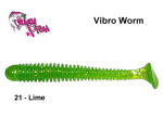 Kummikala Crazy Fish Vibro Worm Lime 7.5 cm
