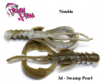 Kalap&uuml;&uuml;k Lure Crazy Fish Nimble 4"(10cm) Swamp Pearl Kalmaar